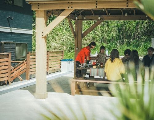 昼間からBBQを愉しむ