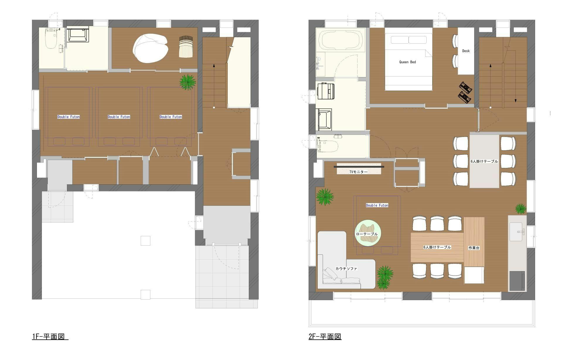 แผนผังชั้น 1F 2F