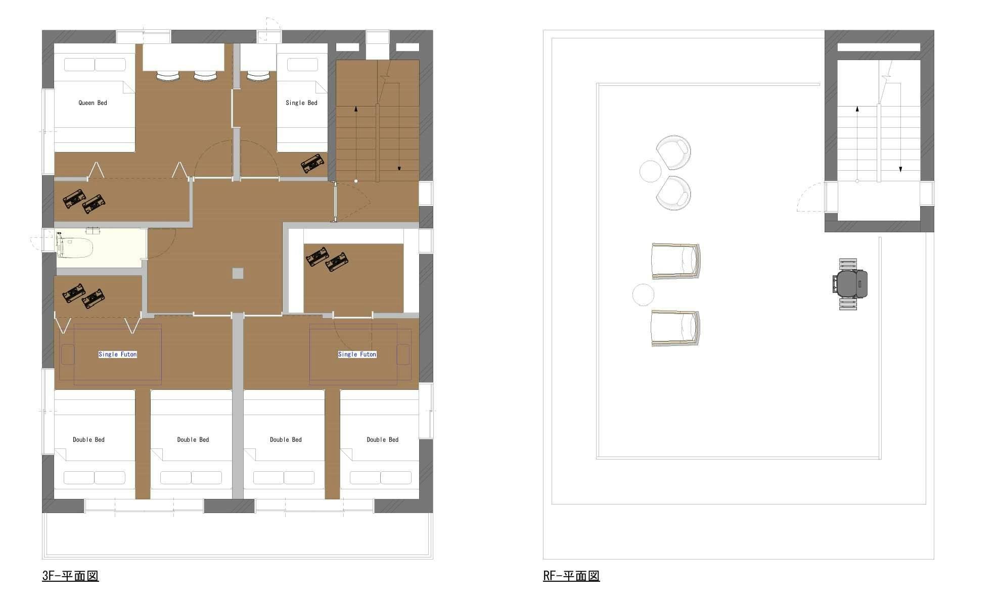 แผนผังชั้น 3 และดาดฟ้า