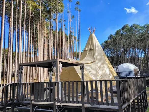 เต็นท์ที่สูงมากถึง 6 เมตรจากพื้นถึงส่วนที่สูงที่สุด