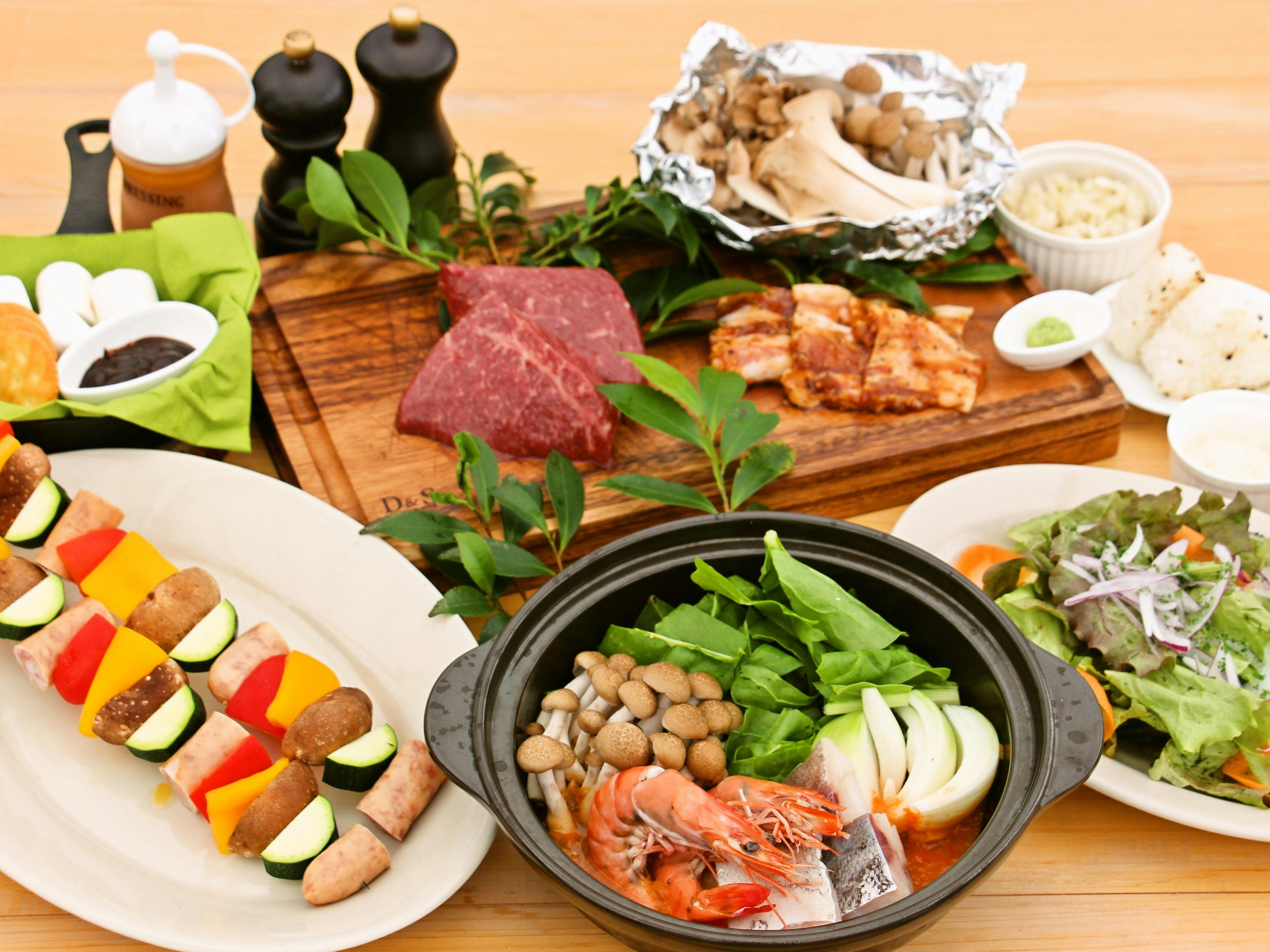 เนื้อหมักและหม้อไฟซีฟู้ดบูยาเบส BBQ