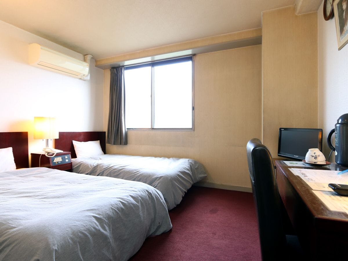 【เตียงคู่】พร้อมห้องน้ำและห้องสุขา◆Wi-Fi ครบครัน