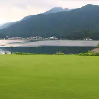 Right in front of the hotel is Lake Kawaguchi!