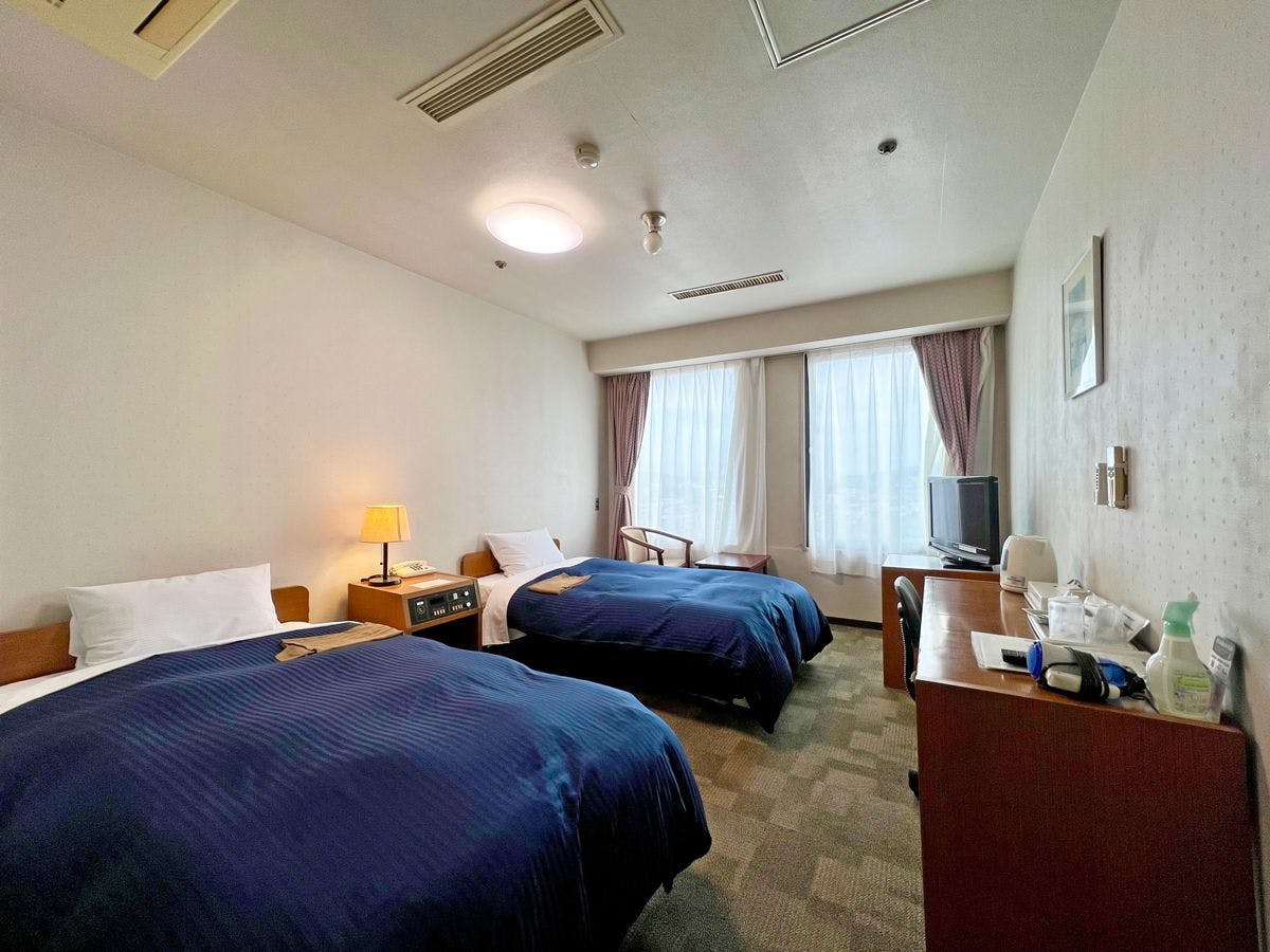 ห้องพักเตียงคู่ A (ปลอดบุหรี่/สูบบุหรี่ได้)