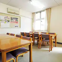 【조식 식당】조식 장소는 후쿠주소 내에 있습니다.