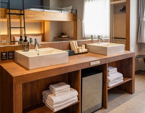 バンクベッドルーム　洗面台