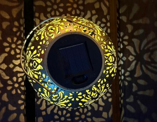 ウッドデッキのランプ