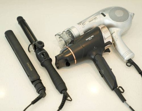 ドライヤー、ヘアアイロン、カールアイロン