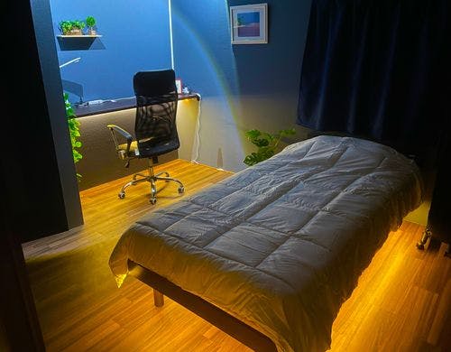 客室①のライトアップ