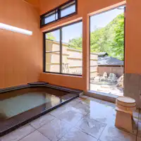 บ่อน้ำร้อนในร่มก็เป็นน้ำแร่จากต้นกำเนิดแบบไหลผ่านตลอดเวลาเช่นกัน