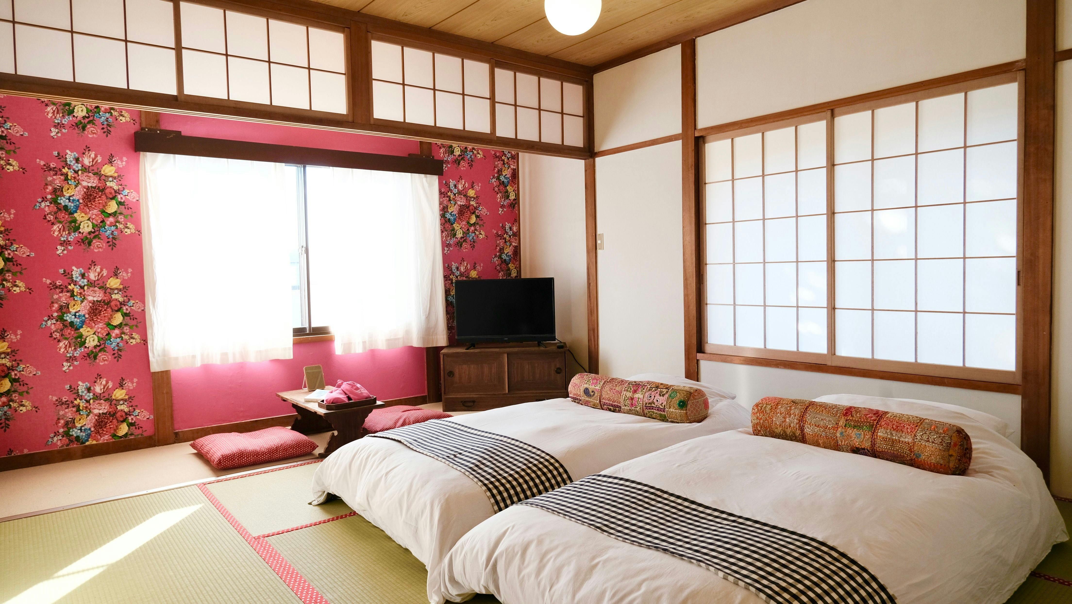 ห้องสไตล์ญี่ปุ่น สีชมพู