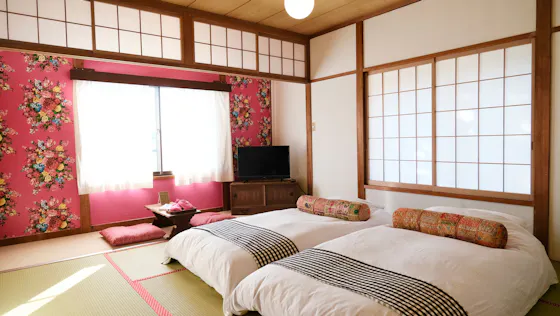 ห้องสไตล์ญี่ปุ่น สีชมพู