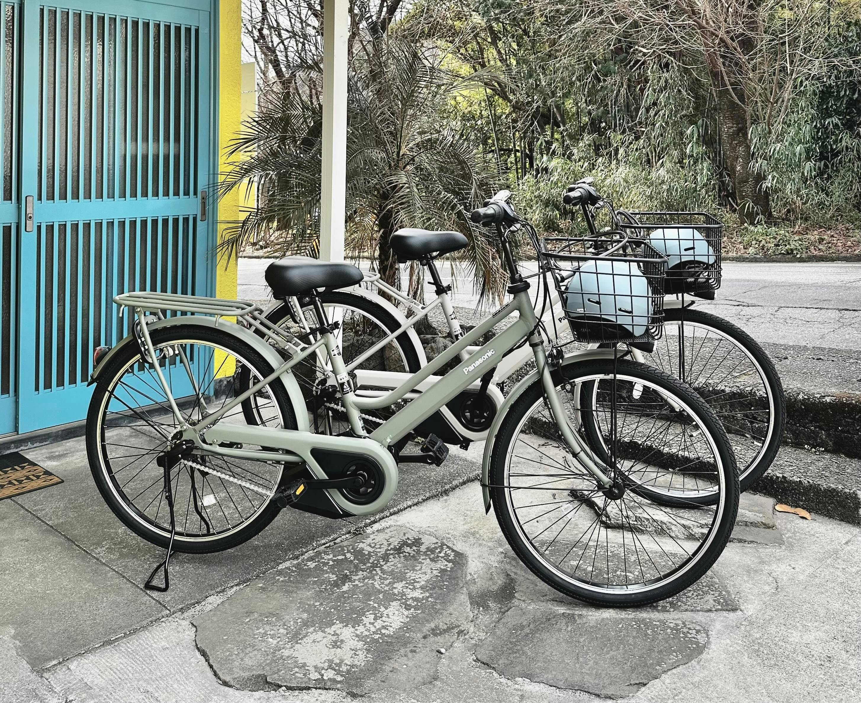 我们提供两辆免费的电动自行车。