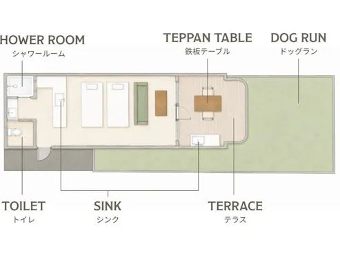 แผนผังห้องพัก Pet Space Cabin