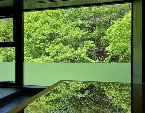 湯治を楽しむ展望風呂からの景色