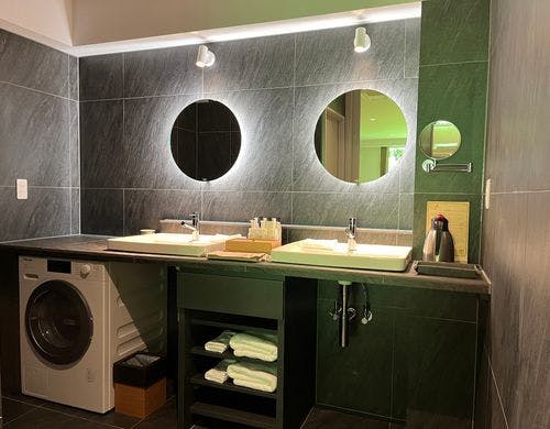 ゆったりとしたパウダーコーナー