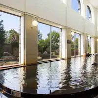 Ini adalah Mata air panas semula jadi yang kaya dengan zat besi dan mangan.