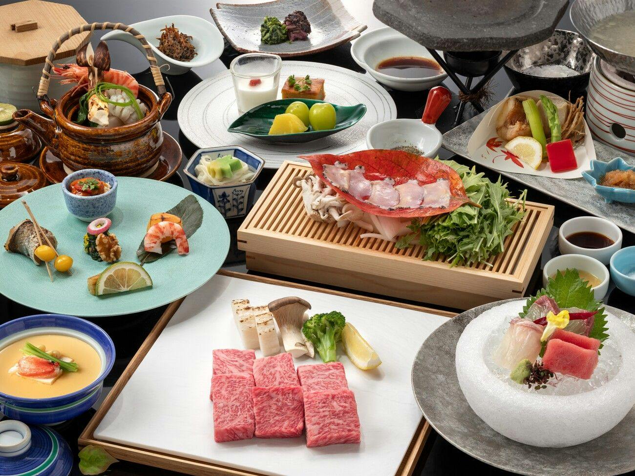 【秋得】料理長おすすめ会席 ボリュームUP【佐賀牛ロース100g ver.】