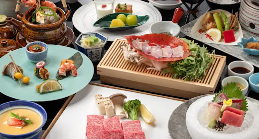 【秋得】料理長おすすめ会席 ボリュームUP【佐賀牛ロース100g ver.】