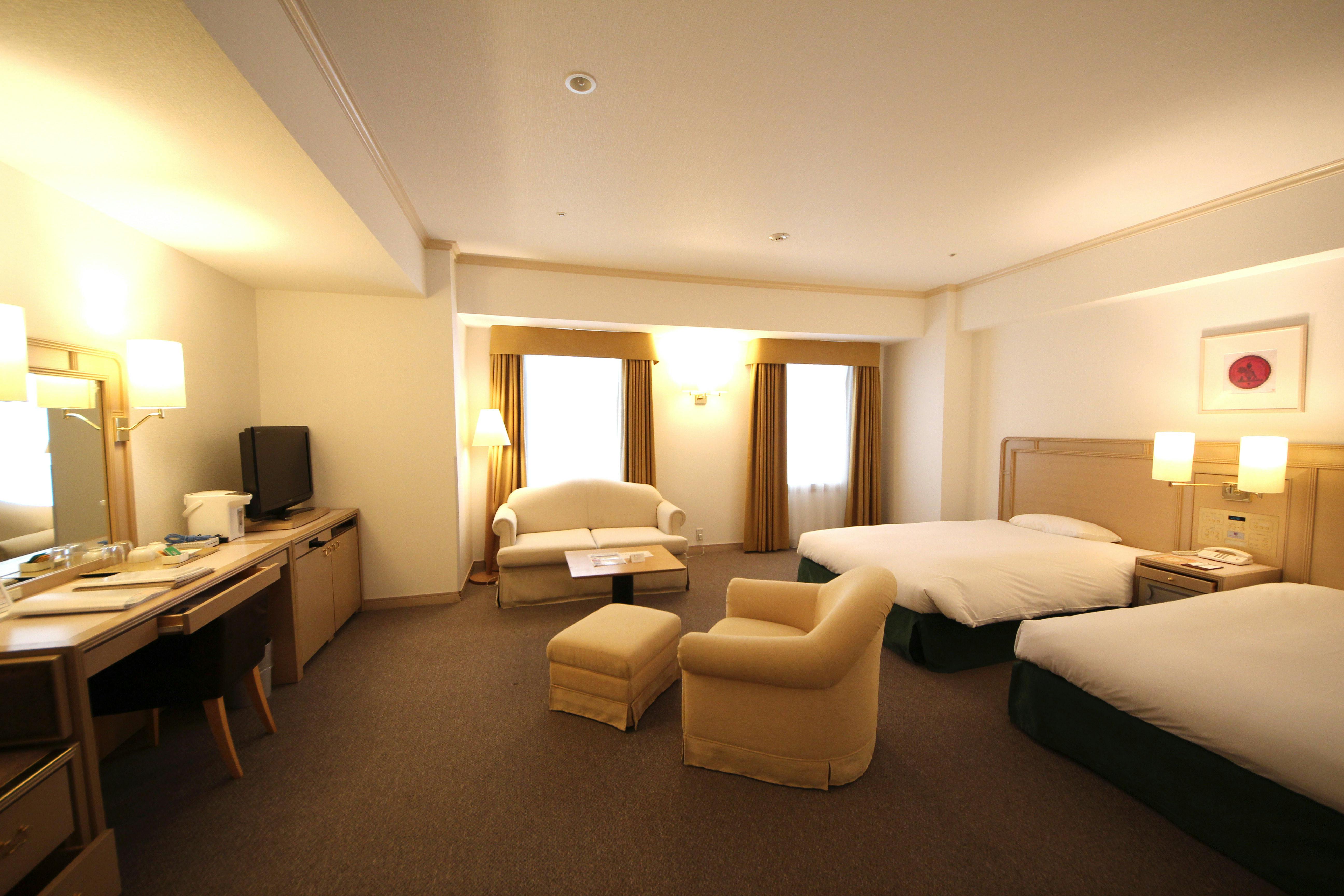 ห้องดีลักซ์เตียงคู่ขนาด 38 ตารางเมตร.