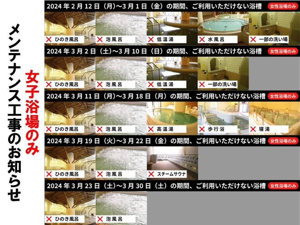 ปิดบางส่วนของห้องอาบน้ำหญิง