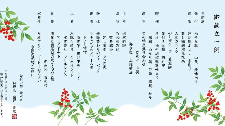 -Syunsai no Yado- Ryokusuitei