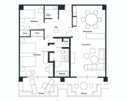 ロイヤルスイートルーム（客室平面図）