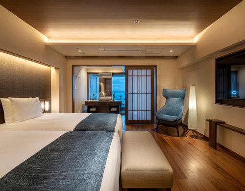 露天風呂付客室「波音」