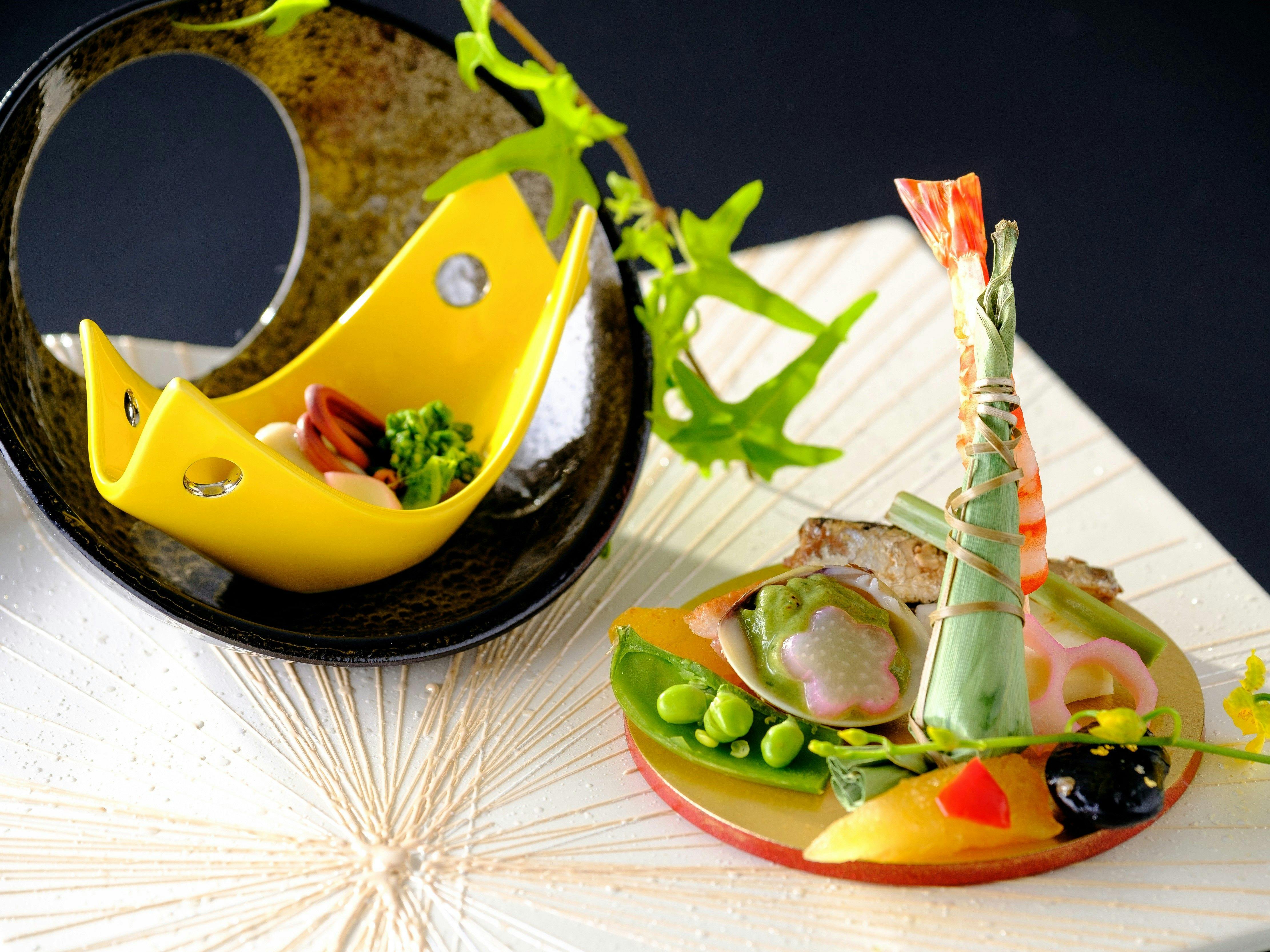 ภาพตัวอย่างอาหารเรียกน้ำย่อย - ชุดอาหารพิเศษฤดูใบไม้ผลิในปริมาณที่พอเหมาะ