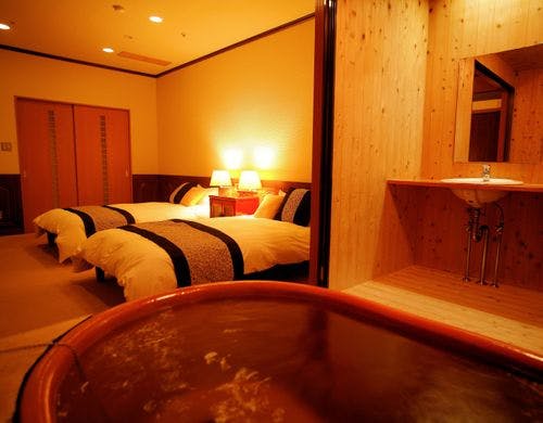 わんちゃん用温泉露天風呂付き和洋室