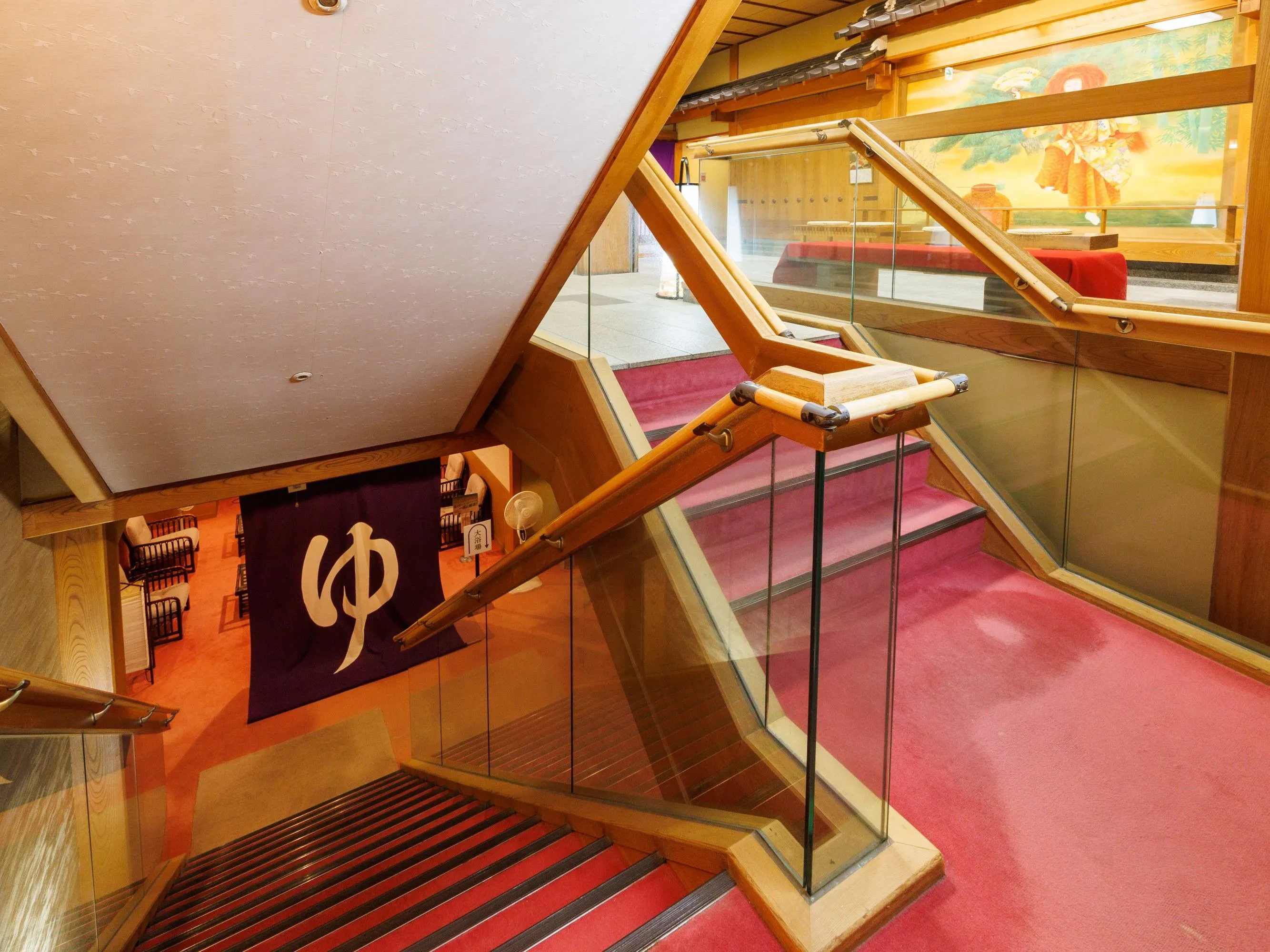 ห้องอาบน้ำรวม ภาพบันได