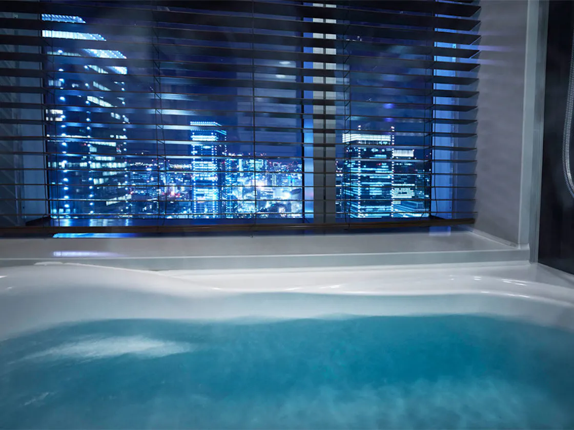 入浴しながら夜景が楽しめるビューバス