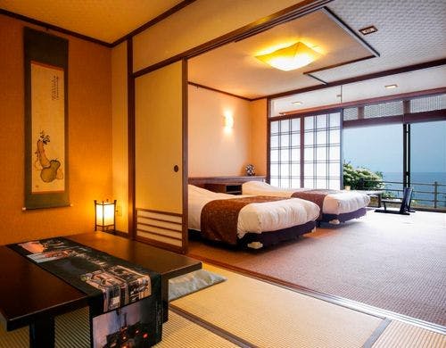 日本海・漁火を望む客室露天風呂