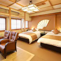 総檜風呂付モダンツインベットルーム