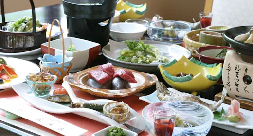 【平日限定】23時間滞在!1泊3食ひめさゆりプラン<貸切風呂無料>