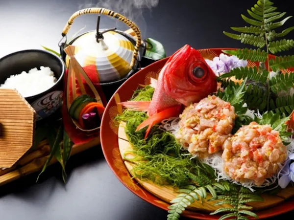 【早割30|金目鯛尽くし海原御膳】新鮮な魚介類をご堪能<房総の絶品魚・金目鯛を使用>和室|一泊二食