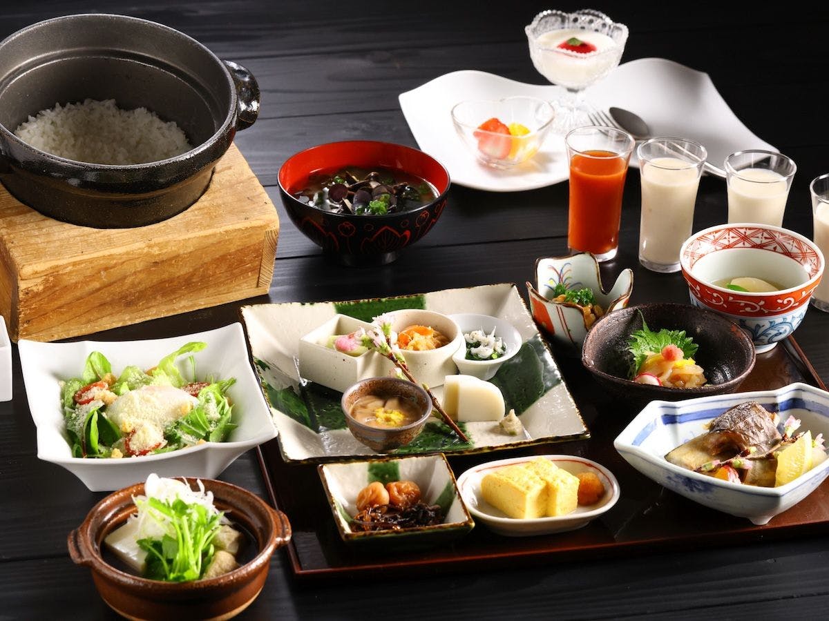 きたの風茶寮の朝食（一例）