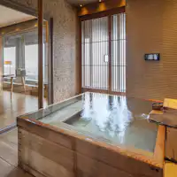 【Special Room Shiori】Japanese-Western style room with a semi-open-air bath on the top floor