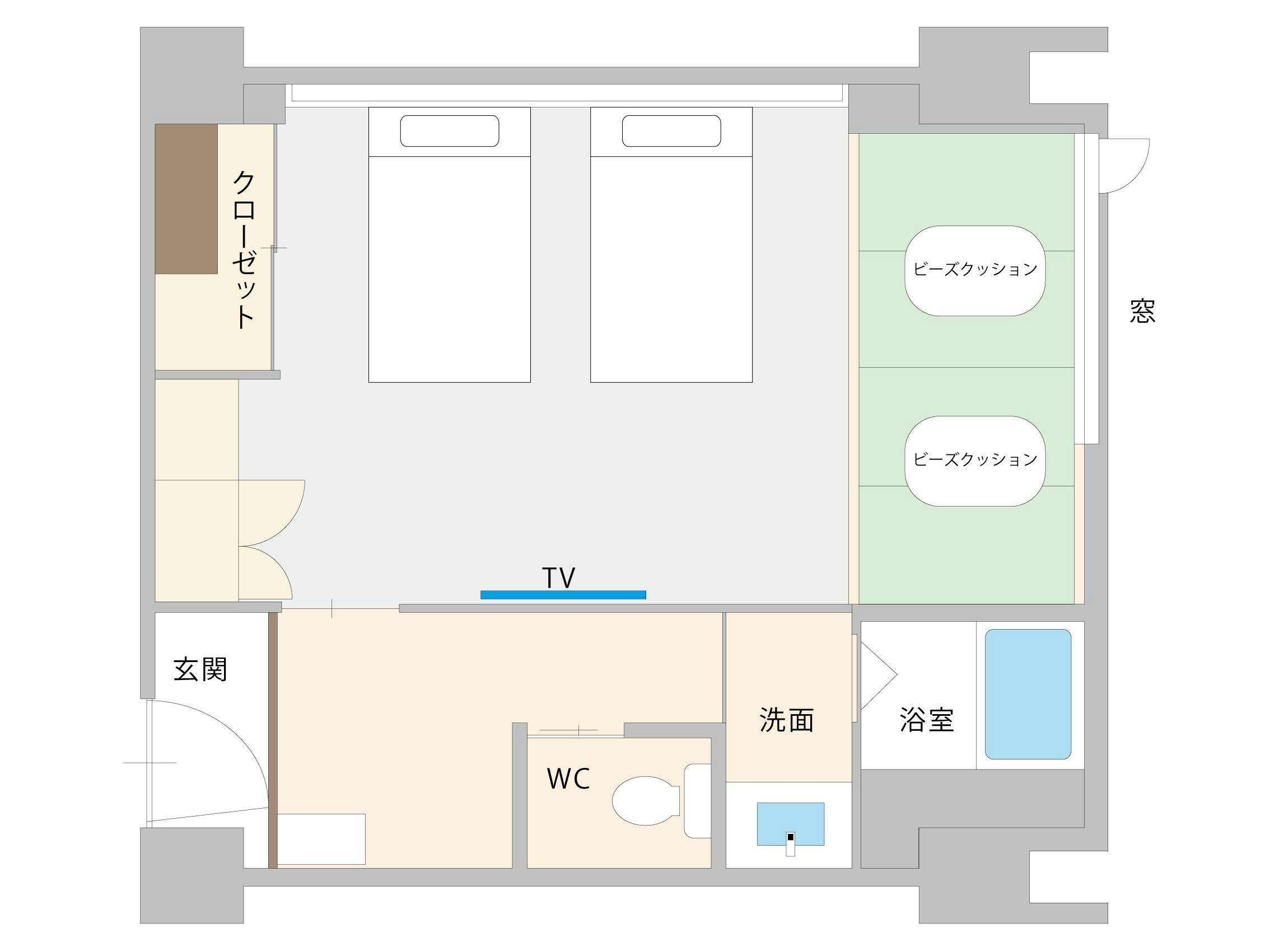 スーペリアツイン間取り