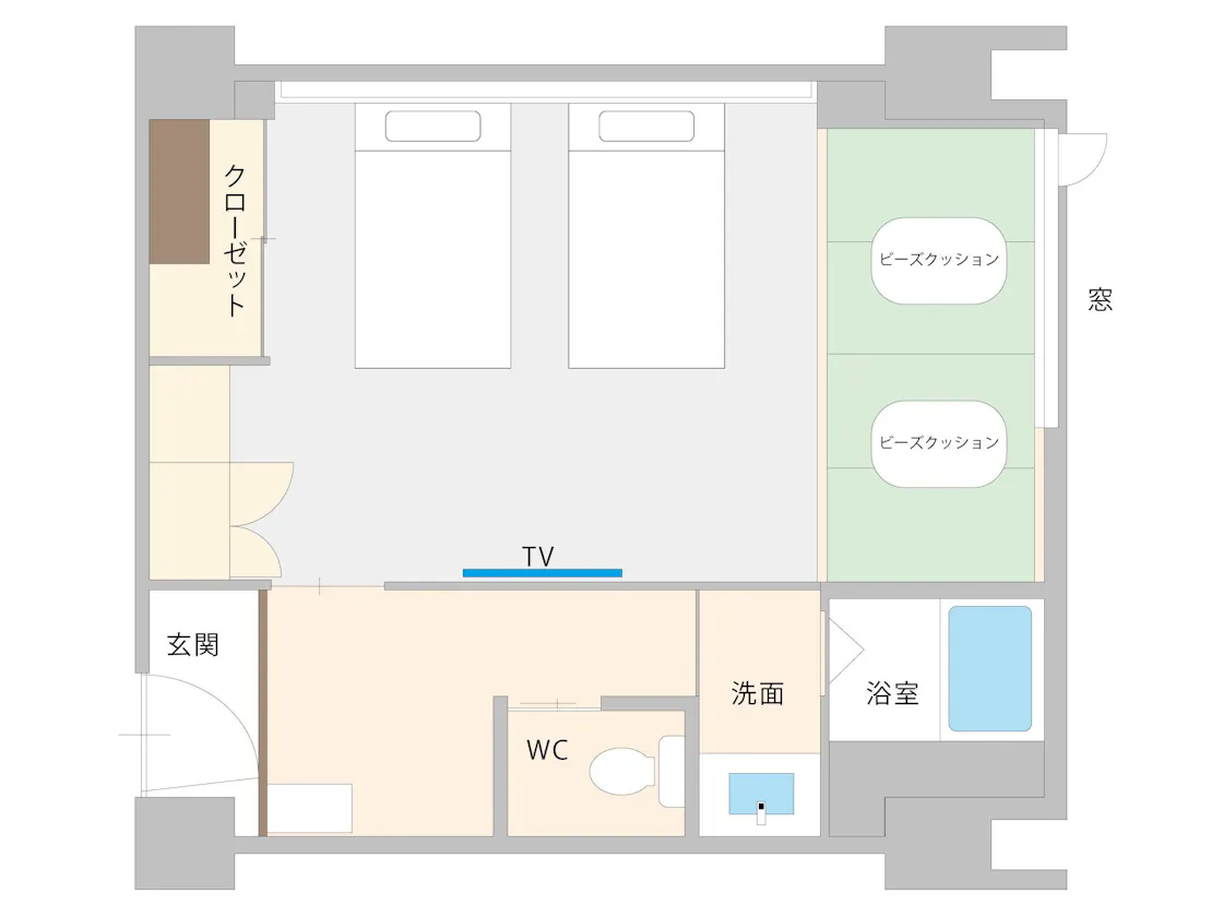 スーペリアツイン間取り