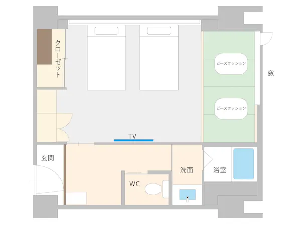 スーペリアツイン間取り