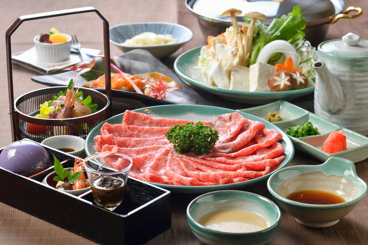 【2食付/会席】身体の芯から温まる 宮崎牛しゃぶしゃぶ会席ディナー