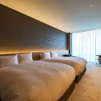 隈研吾氏設計 新館プレミアムツイン 44平米