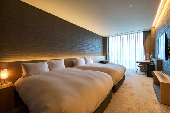 隈研吾氏設計 新館プレミアムツイン 44平米