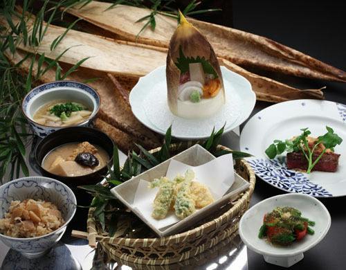 九兵衛の絶品シリーズ・タケノコ【孟宗の膳】朝夕個室で手づくりできたて料理～大浴場＆貸切9カ所湯めぐり