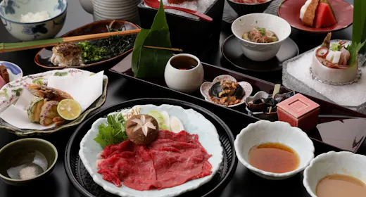 【山形牛しゃぶしゃぶプラン・モモ100g】朝夕個室で手作りできたて料理~大浴場&貸切計9カ所湯めぐり