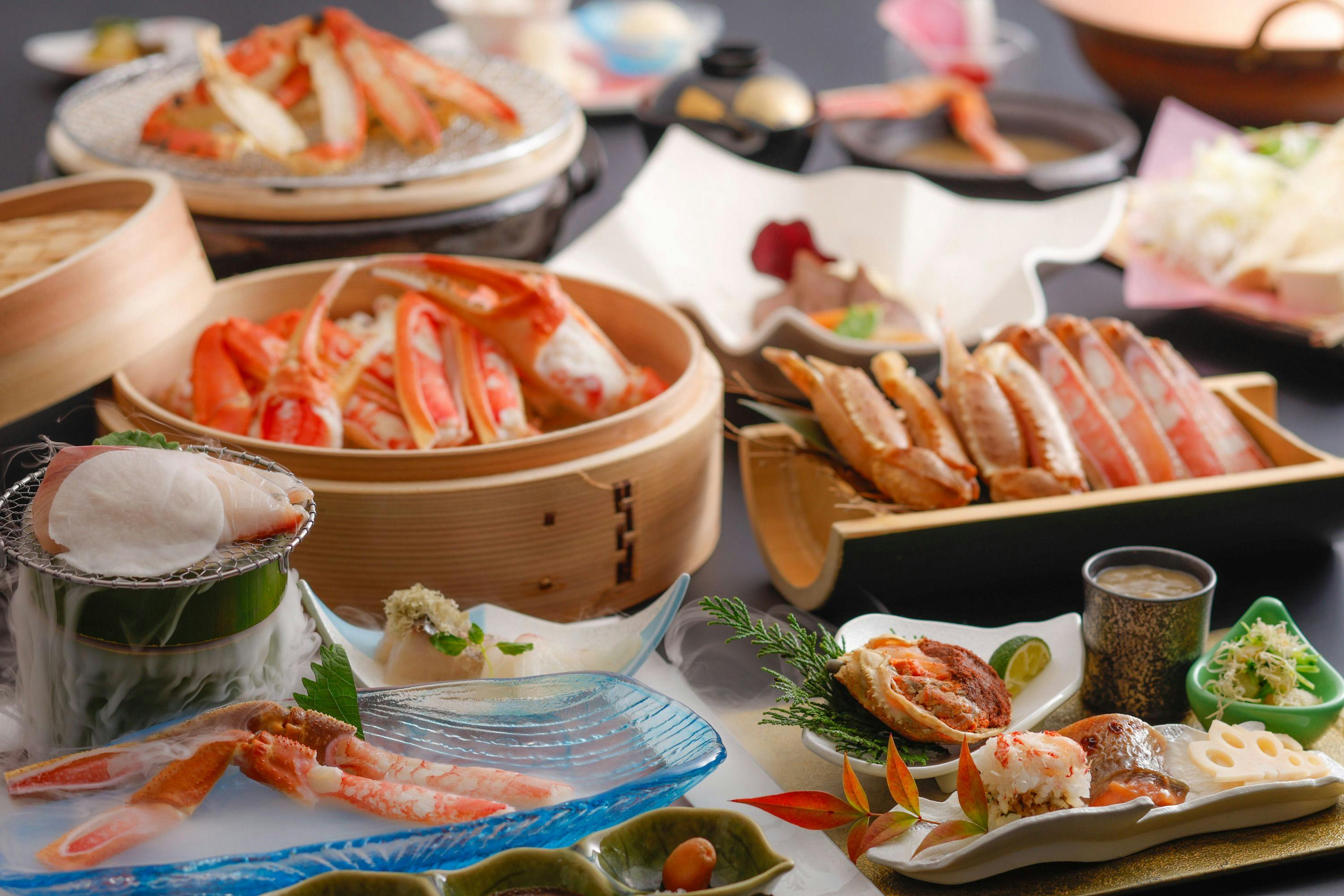 【冬・夕食】京都和牛付き蟹会席［一例］