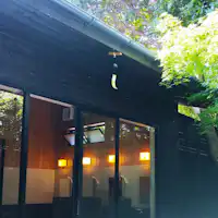 大浴場風花に南部鉄器の風鈴