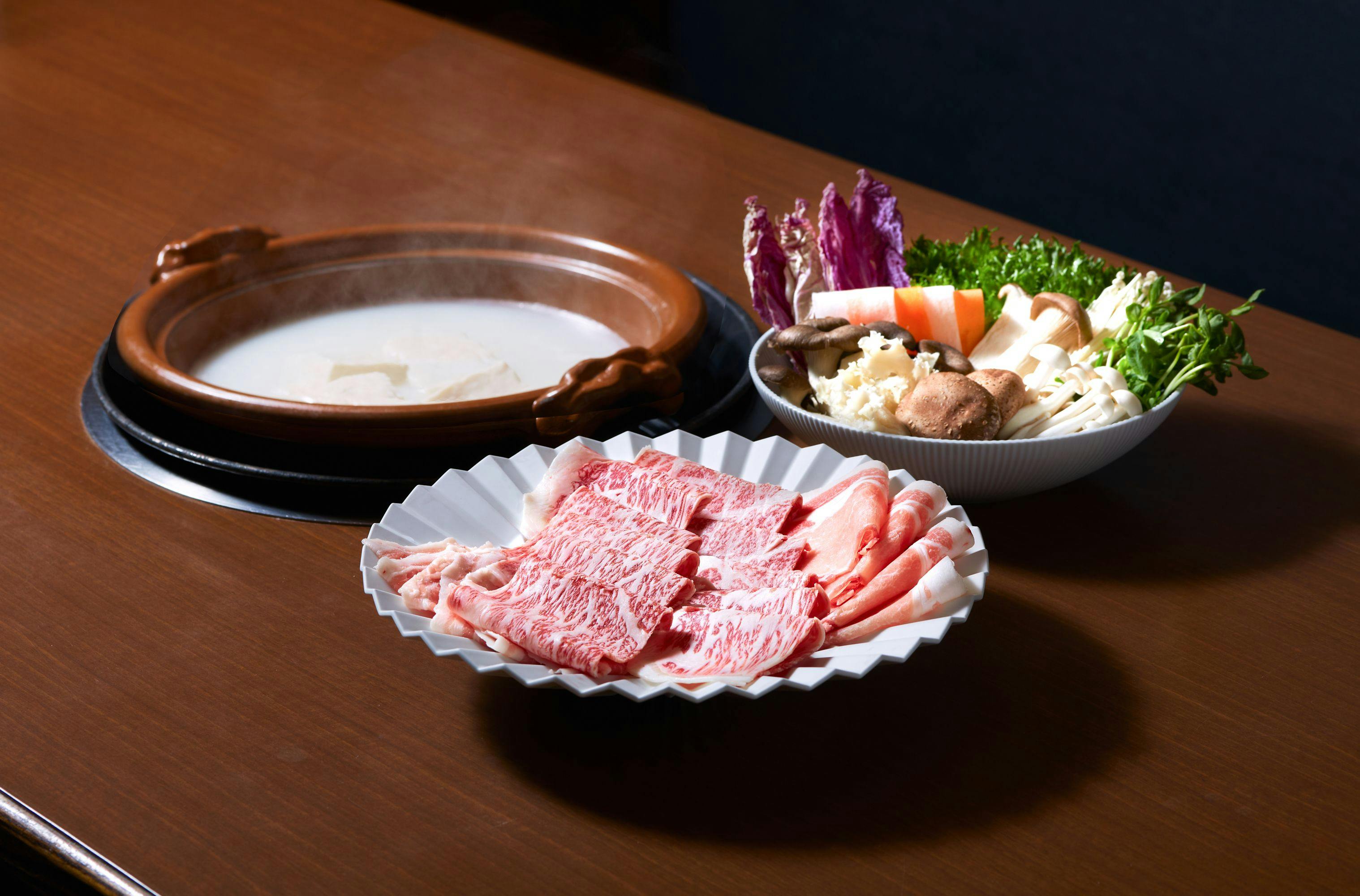 【夕食17：30お約束】初めての方におすすめ！温泉湯豆腐＆佐賀牛/若楠豚で佐賀満喫しゃぶしゃぶプラン