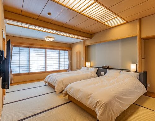 【新館和洋室「13番」】シモンズ製のベッド